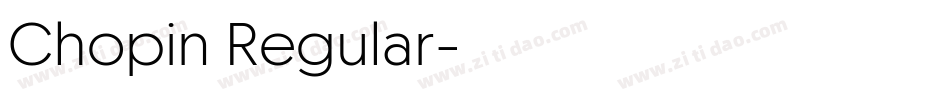 Chopin Regular字体转换
